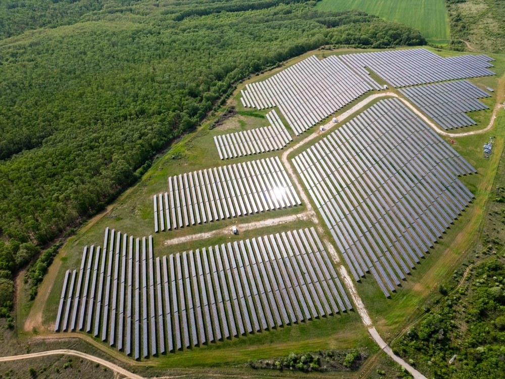 Solar Power Station Drone View